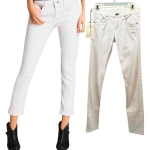Rag & Bone (25 - NWT] The Dre Boyfriend Skinny Jeans in Aged Bright White